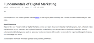 Fundamentals of Digital Marketing
