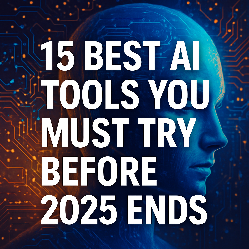 15 Best AI Tools You Must Try Before 2025 Ends